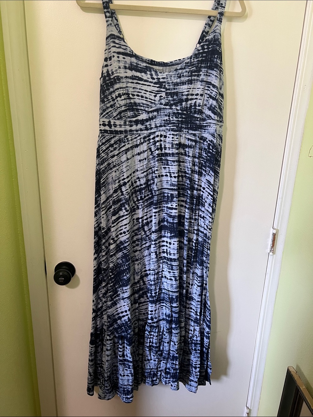 Torrid Navy & White Tie-Dye Maxi Dress Size 1